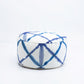 Blue Watercolor Geometric Print Buckwheat Hull Zafu - COVER ONLY