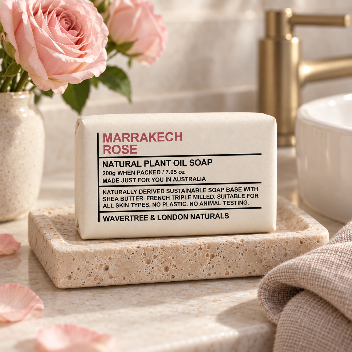 Marrakech Rose Natural Soap Bar