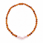 Raw Cognac Baltic Amber & Rose Quartz Necklace