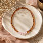 Raw Cognac Baltic Amber & Rose Quartz Necklace