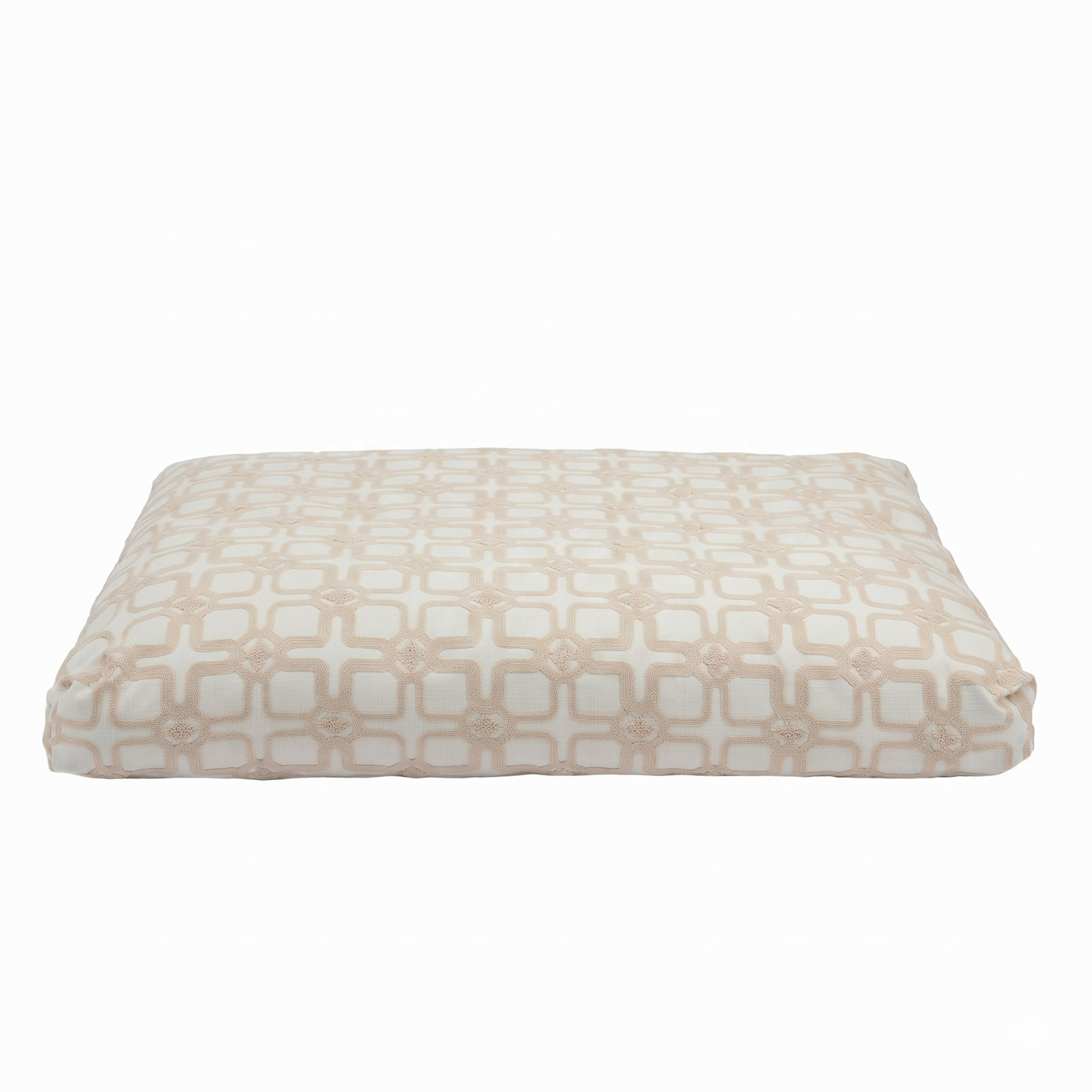 Rectangular zabuton with geometric pattern on a white background