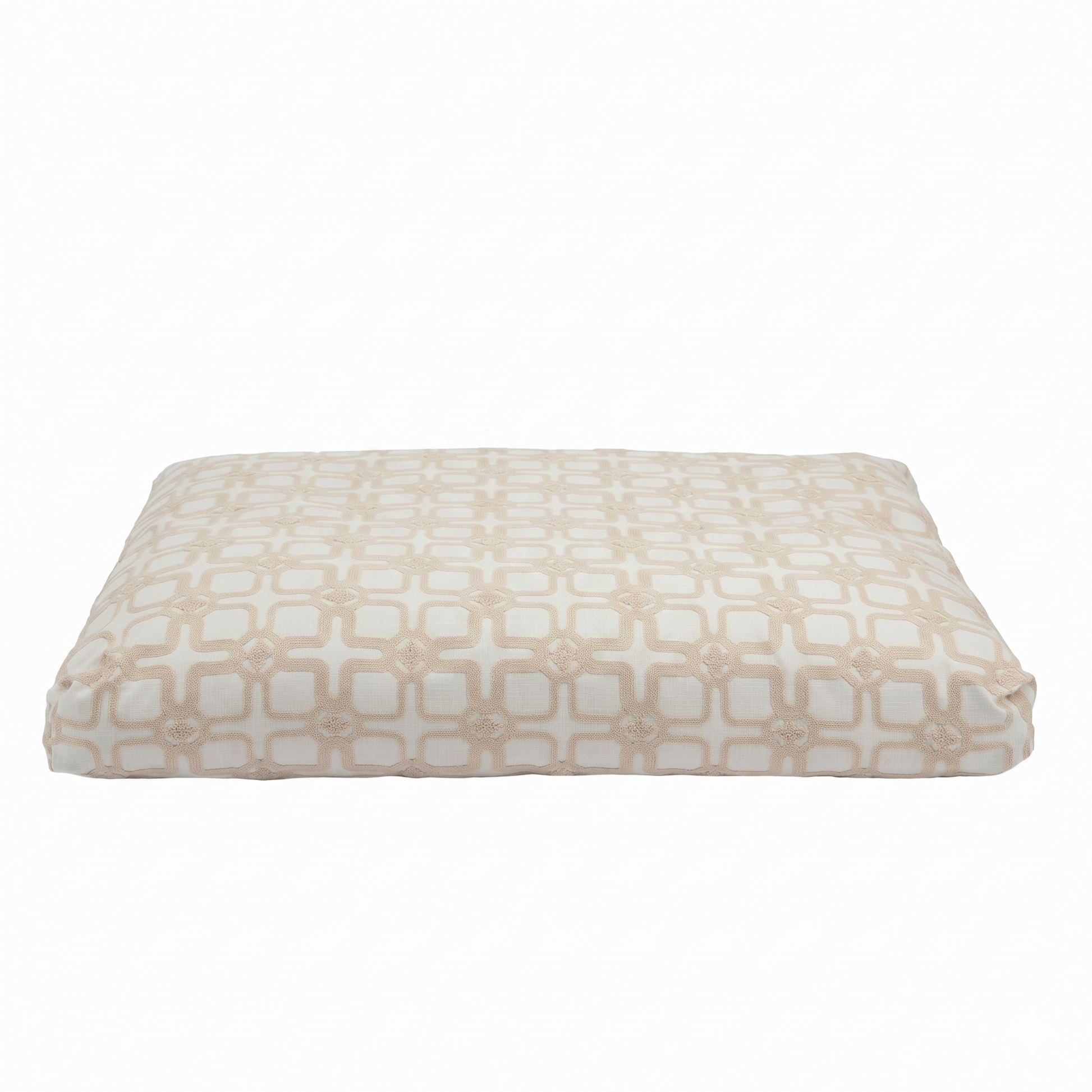 Rectangular zabuton with geometric pattern on a white background