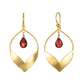 Garnet Topaz Lotus Earrings