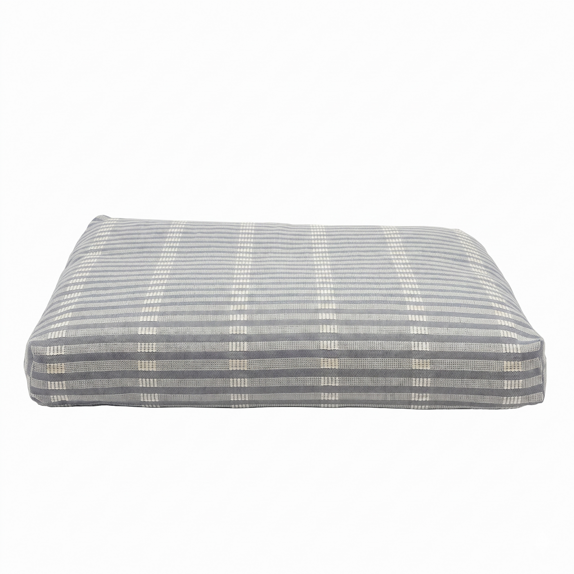 Rectangular zabuton with a striped pattern on a white background