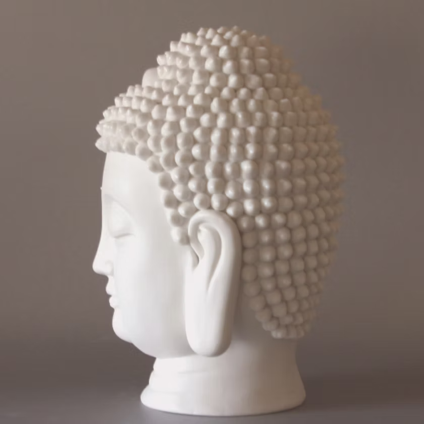 Porcelain Buddha Head Statue