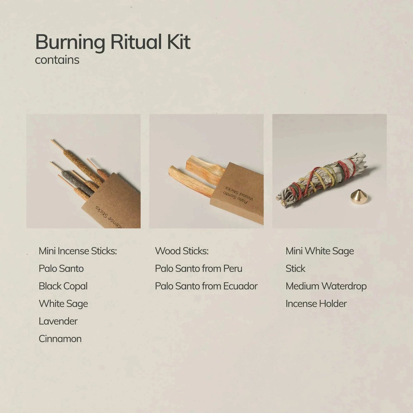 Sacred Ritual Kit: Incense, Palo Santo & Sage