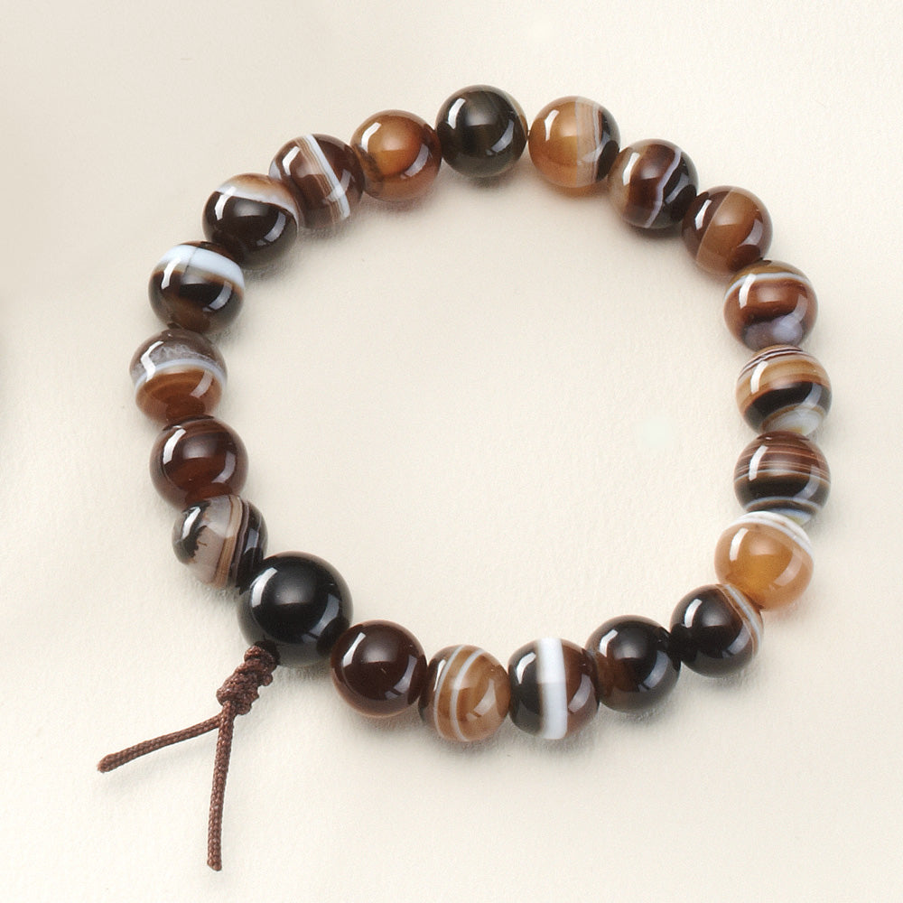 Banded Agate Stretchy Mala