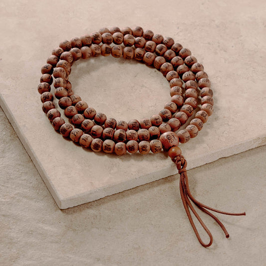 Bone Skulls Japa Mala Necklace/Bracelet Prayer & Yoga Beads - Cast
