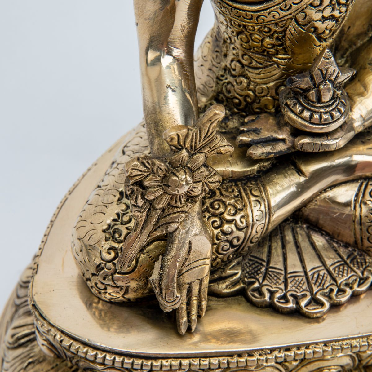 Brass Medicine Buddha Statue - 11"