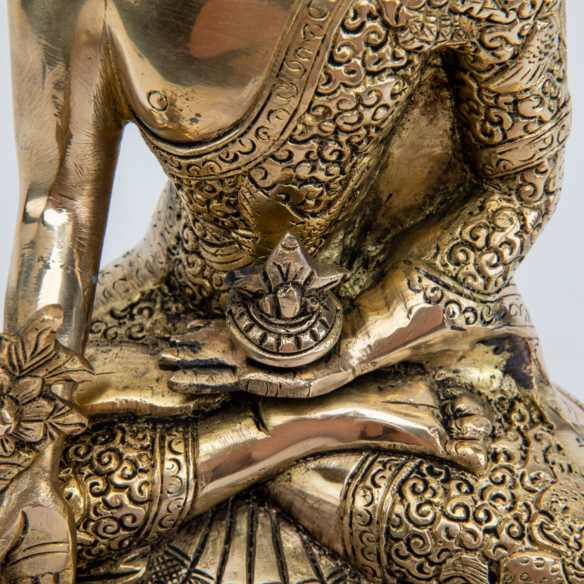 Brass Medicine Buddha Statue - 11"