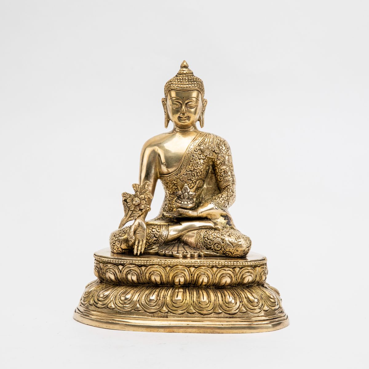 Brass Medicine Buddha Statue - 11"