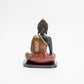 Black Polyresin Buddha Statue with Red Embellished Robe - 9.75"