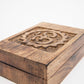 Keepsake Box with "Om" Symbol Carving