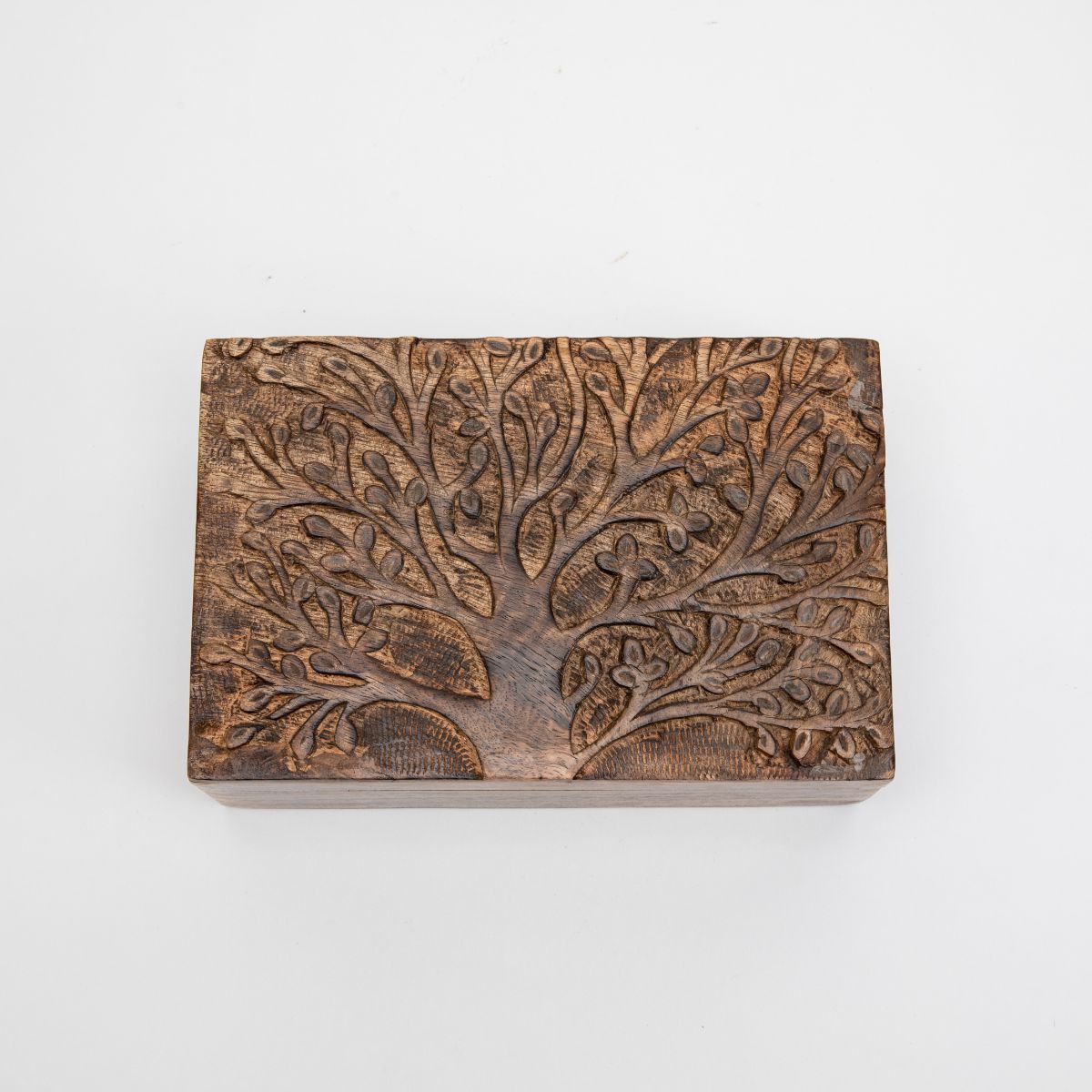 Set of 3 Keepsake Boxes with Tree of Life Carvings