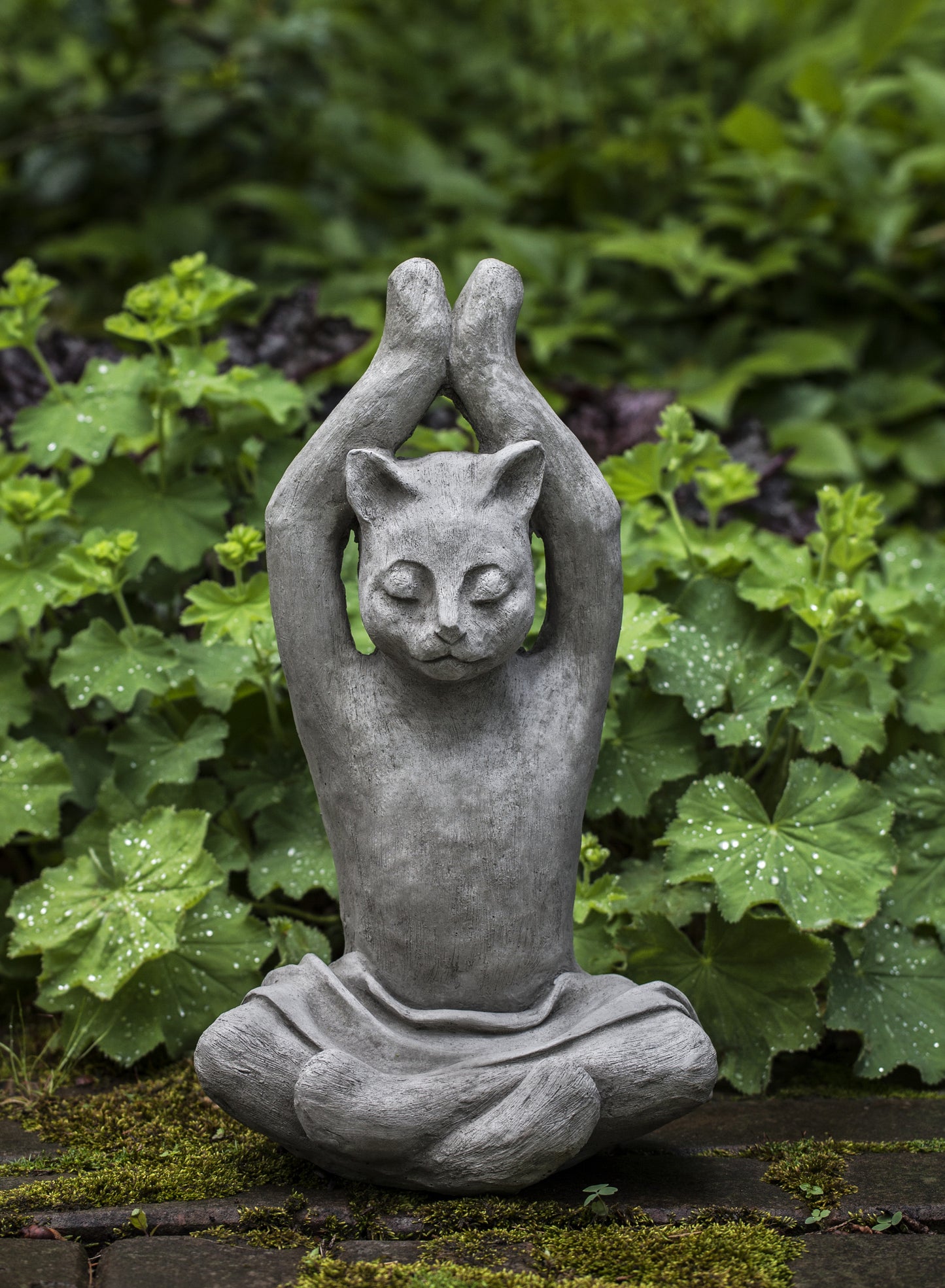 Yoga Cat Garden Statue