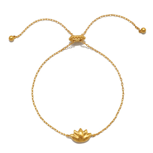 Gold Lotus Flower Bracelet