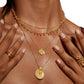Seated Buddha Gold Pendant Necklace