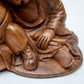 Wooden At Ease Monk Statue