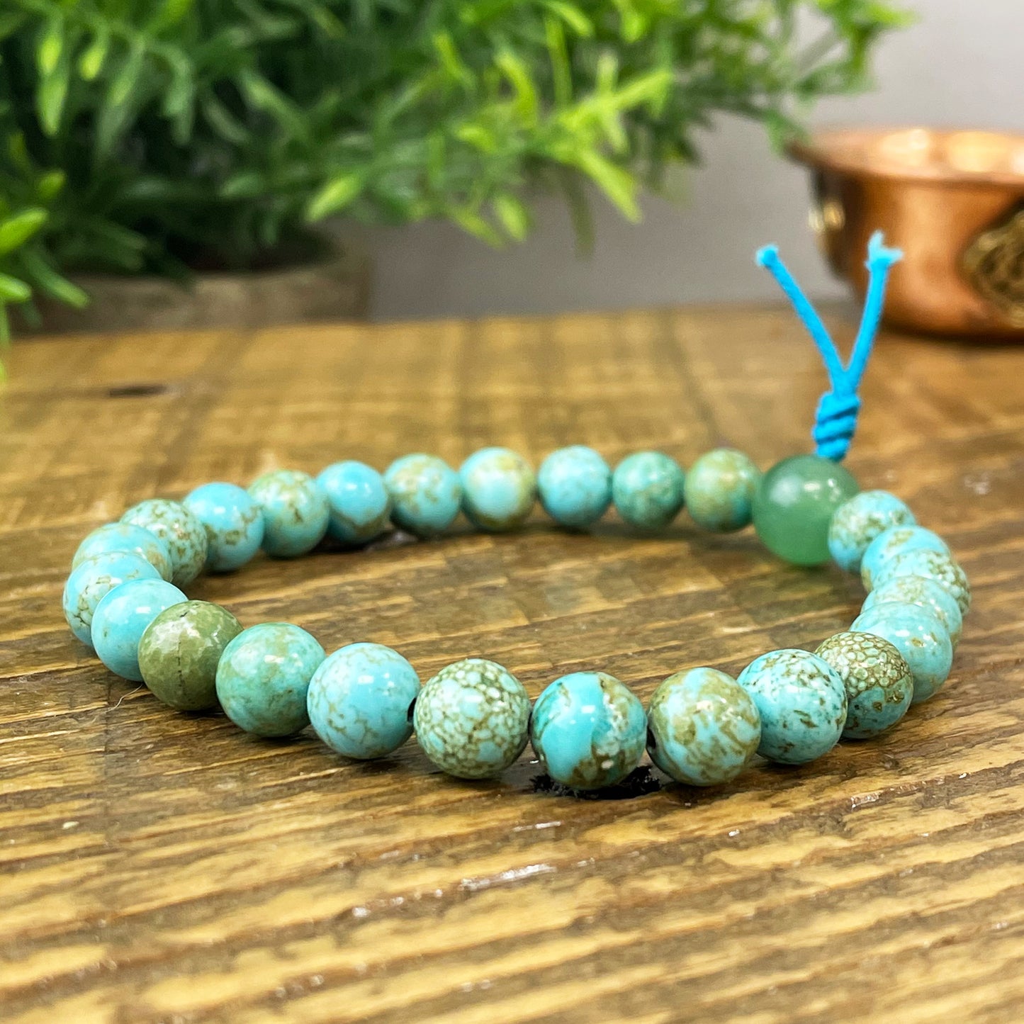 8mm Turquoise Stretchy Mala