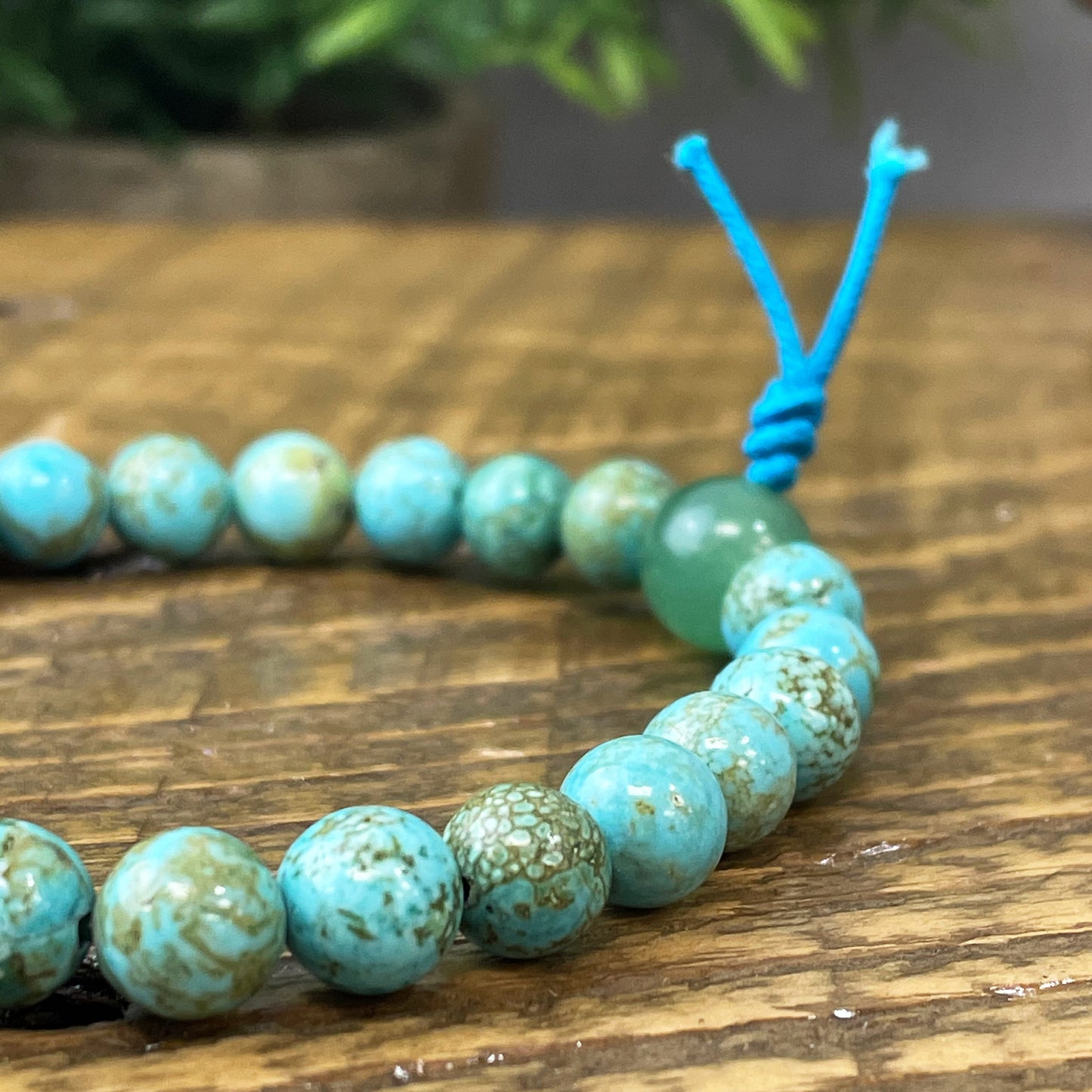 8mm Turquoise Stretchy Mala