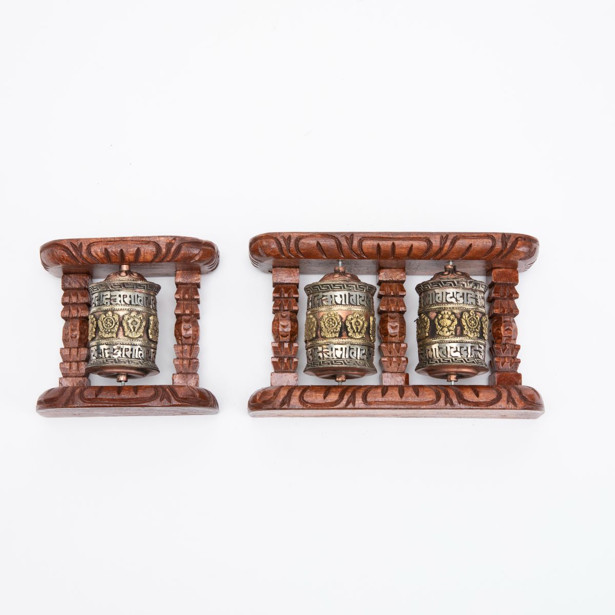 Small Wood Framed Prayer Wheel