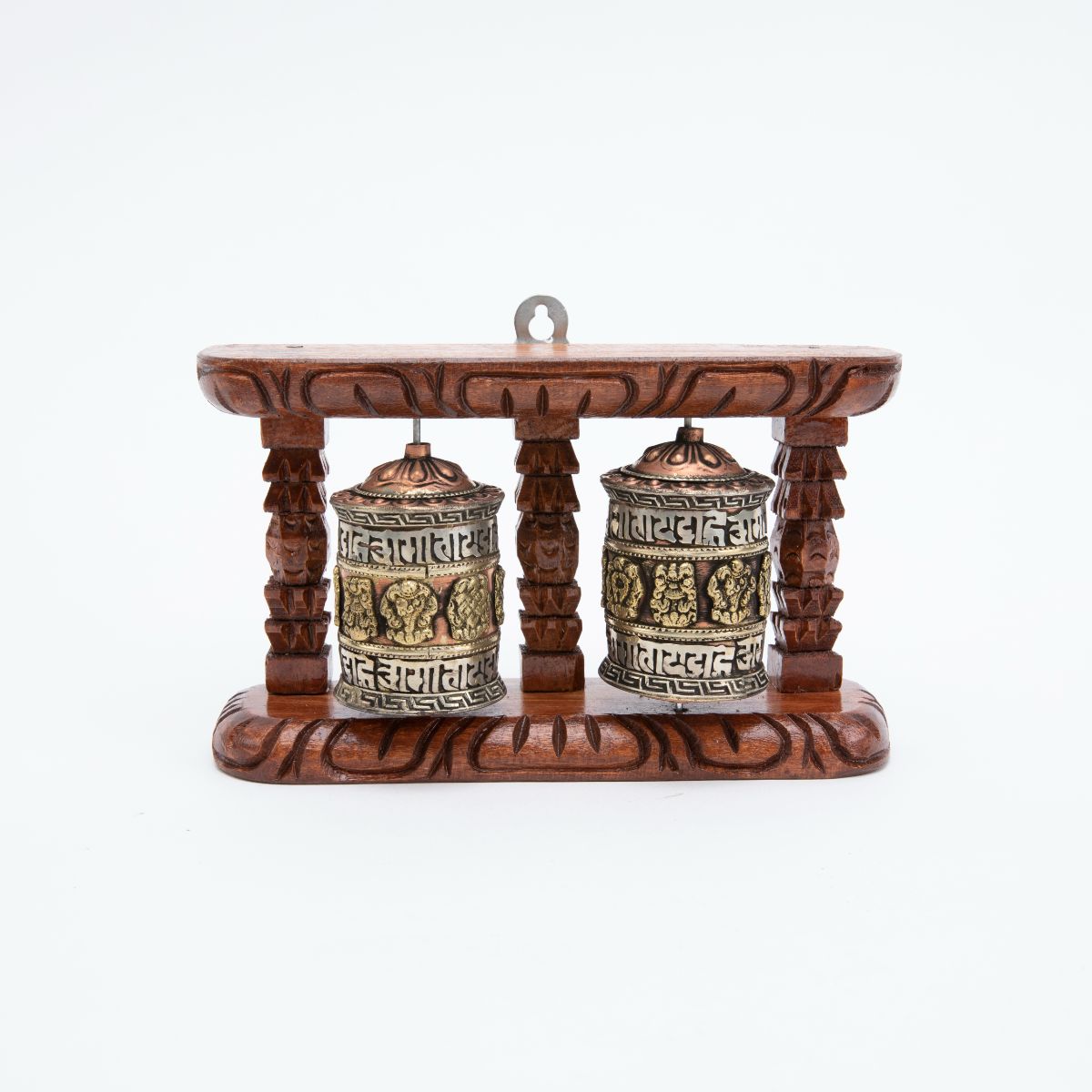 Small Wood Framed Prayer Wheel