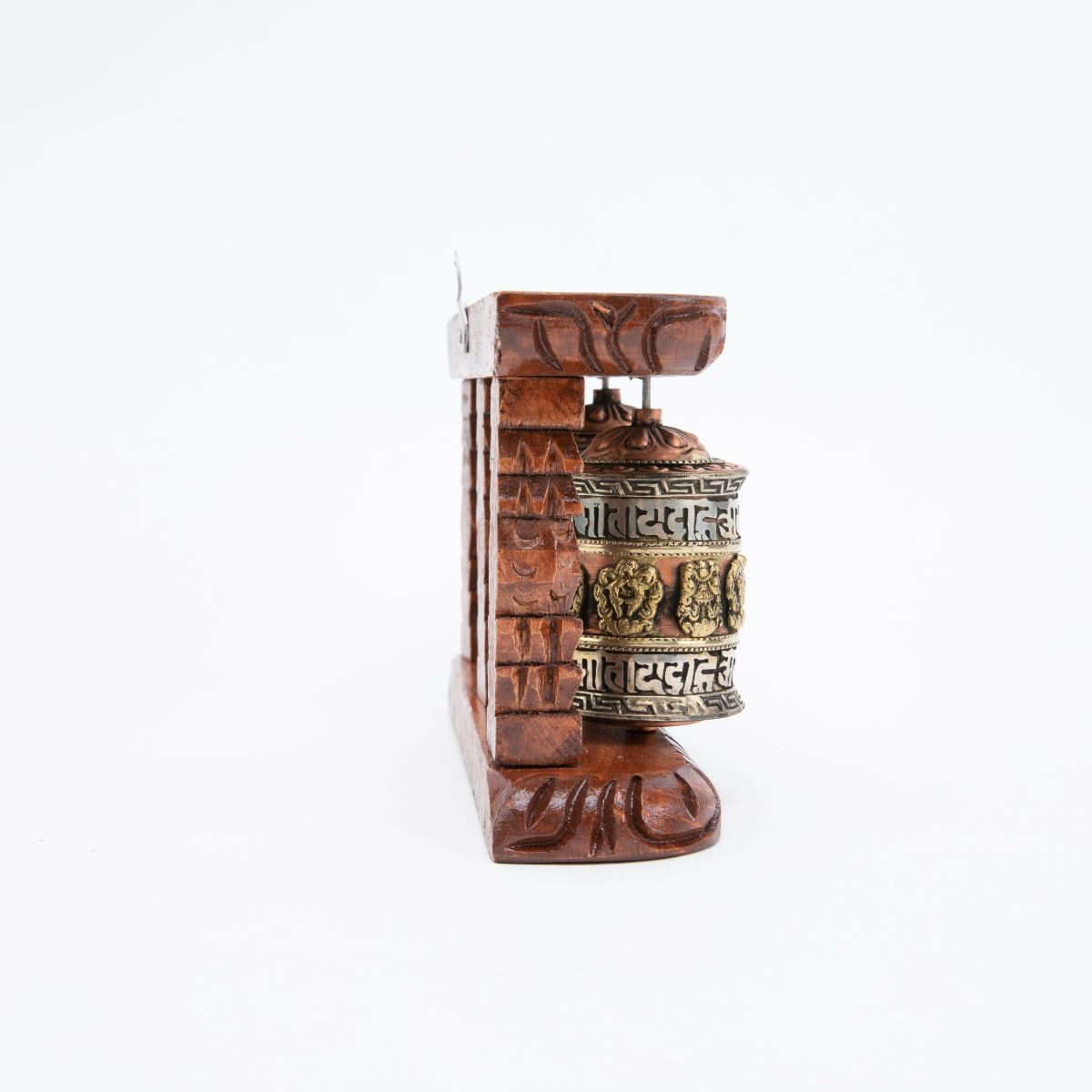 Small Wood Framed Prayer Wheel