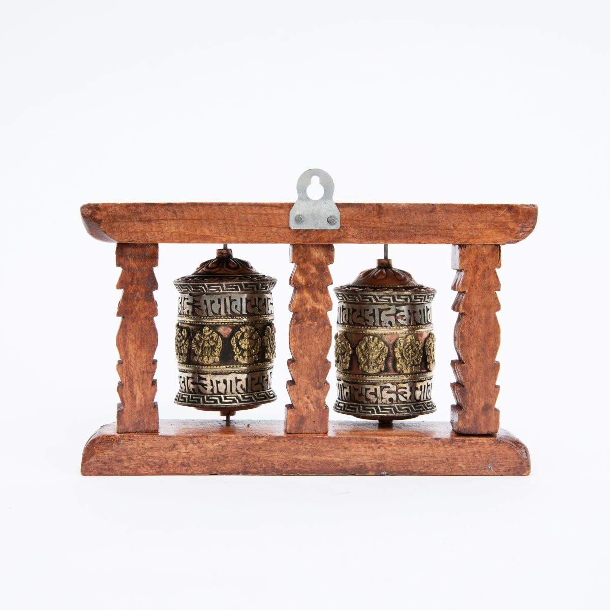 Small Wood Framed Prayer Wheel