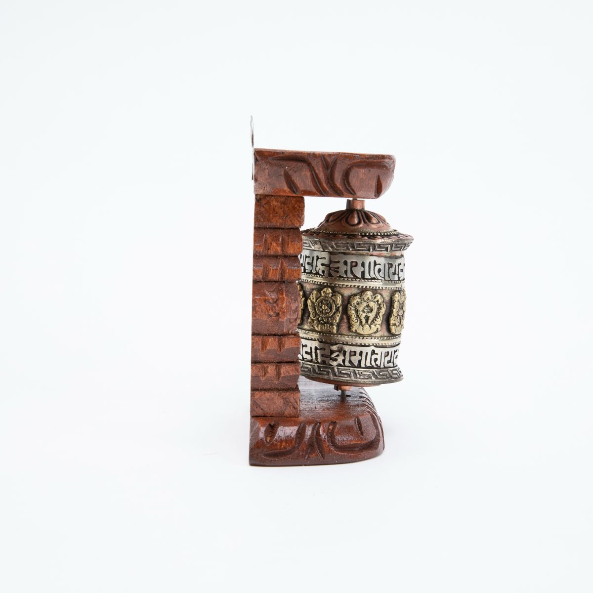 Small Wood Framed Prayer Wheel