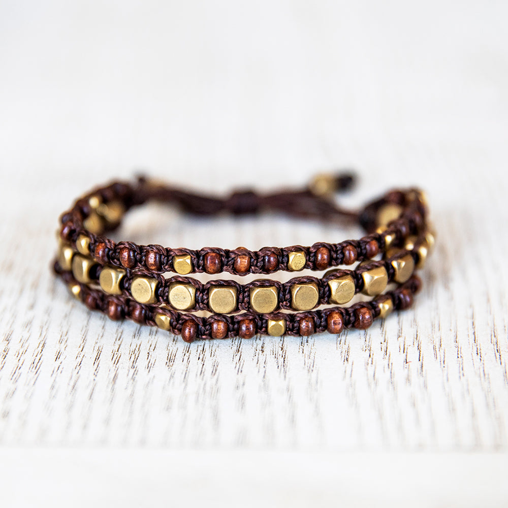 Layered Wood Bracelet