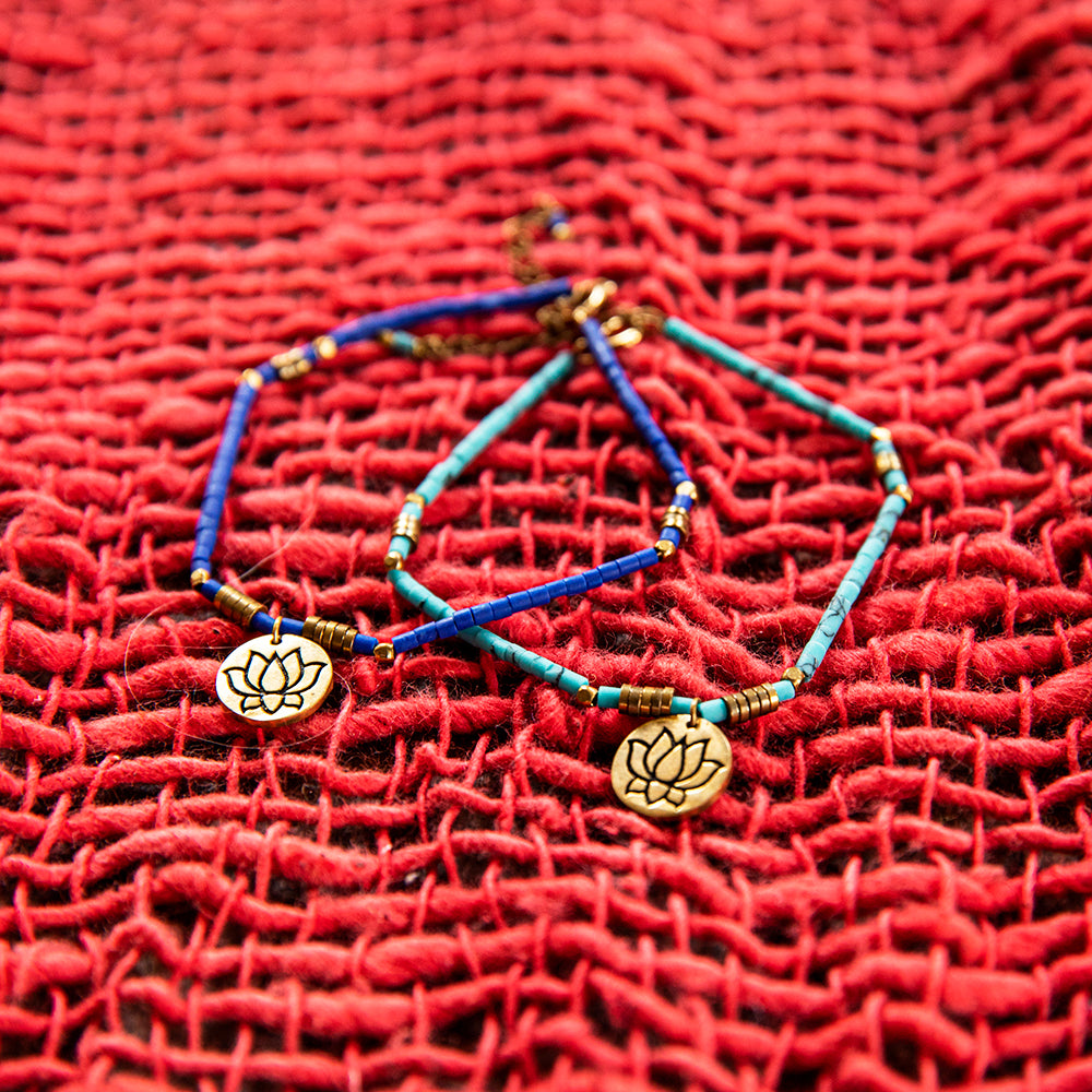 Brass Lotus Bracelet