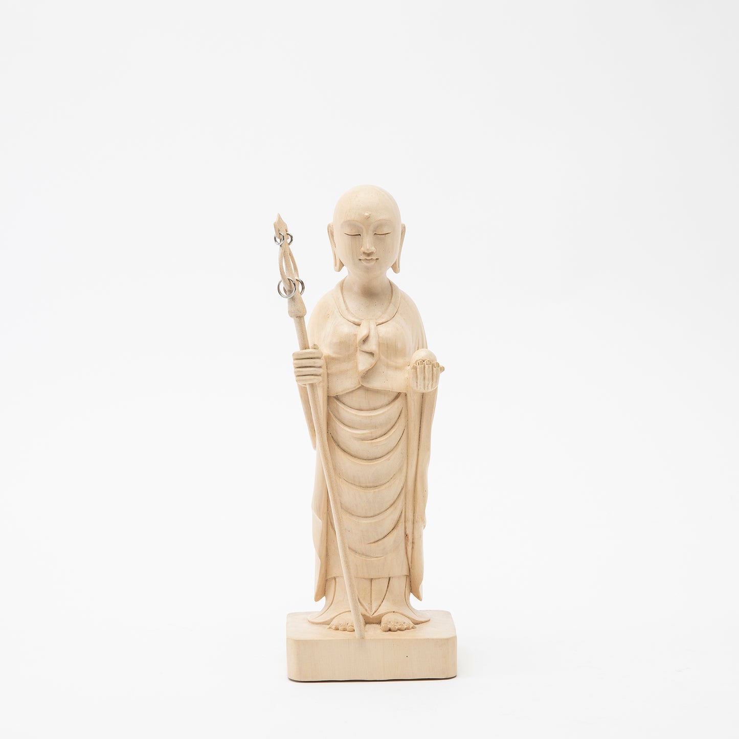 Wooden Jizo Woman Statue