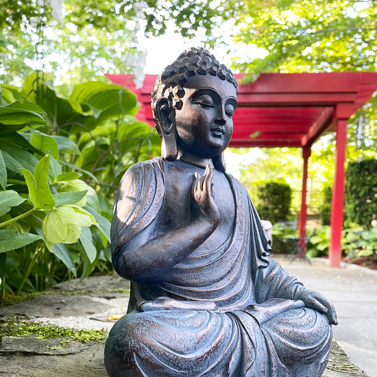 Teaching Garden Buddha Statue - Flow of Wisdom Mudra | DharmaCrafts