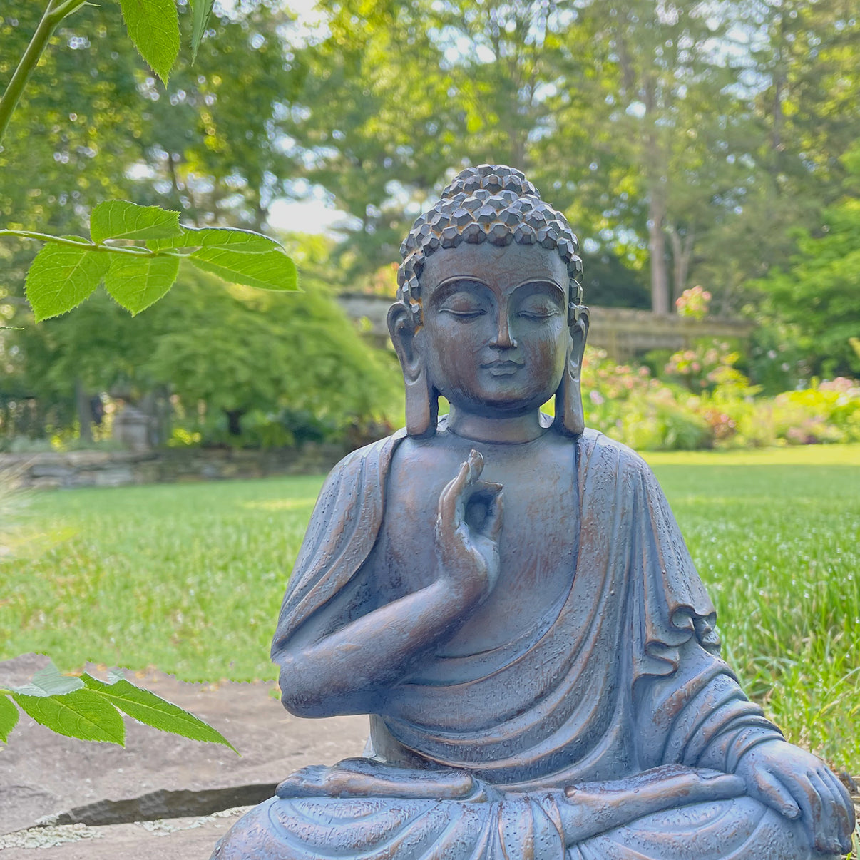 Teaching Garden Buddha Statue Flow of Wisdom Mudra DharmaCrafts
