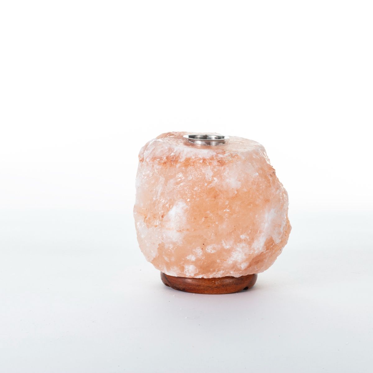 Natural Himalayan Salt Lamp – 1.5-2 KG Pink Crystal With Wood Base