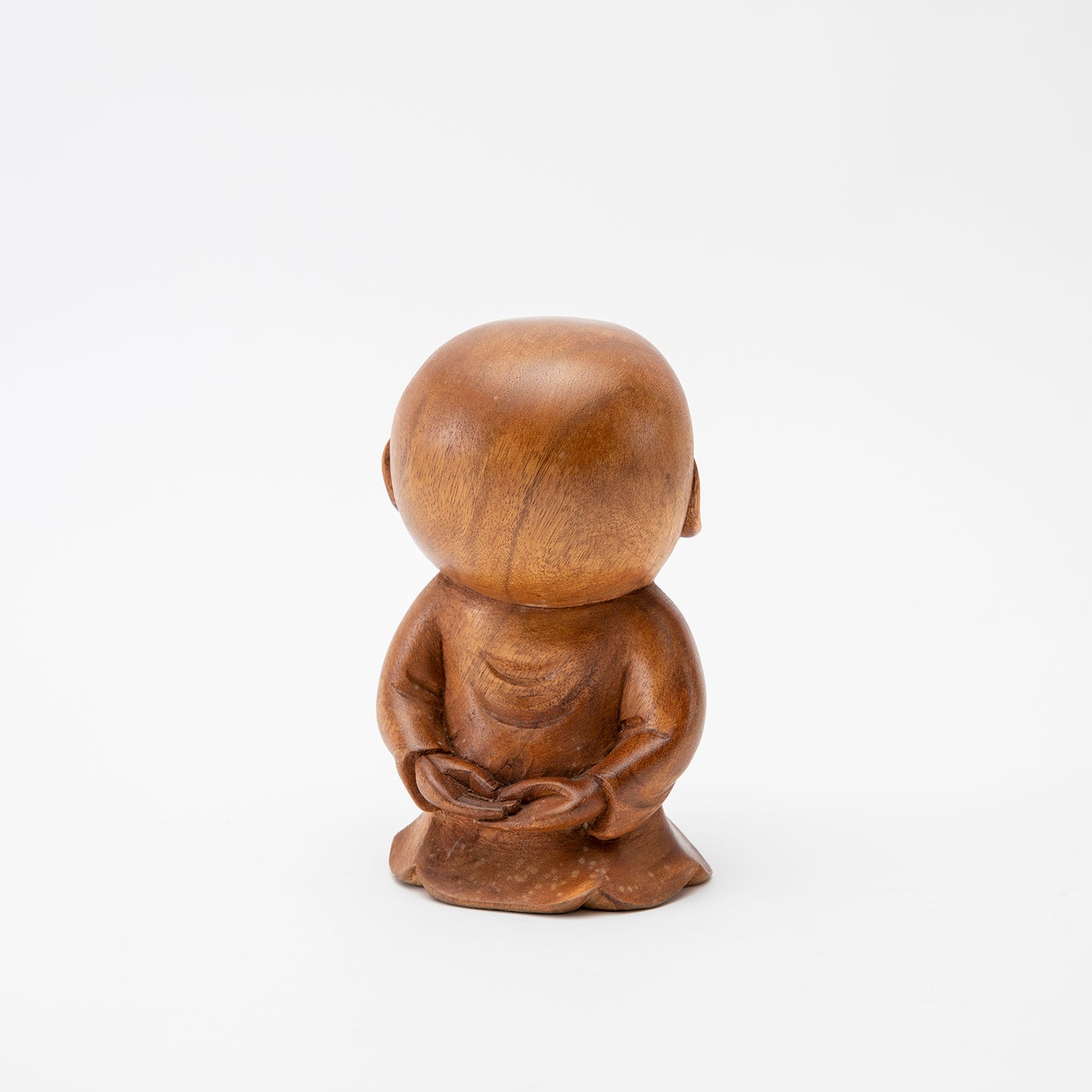 Wooden Happy Monk Statue