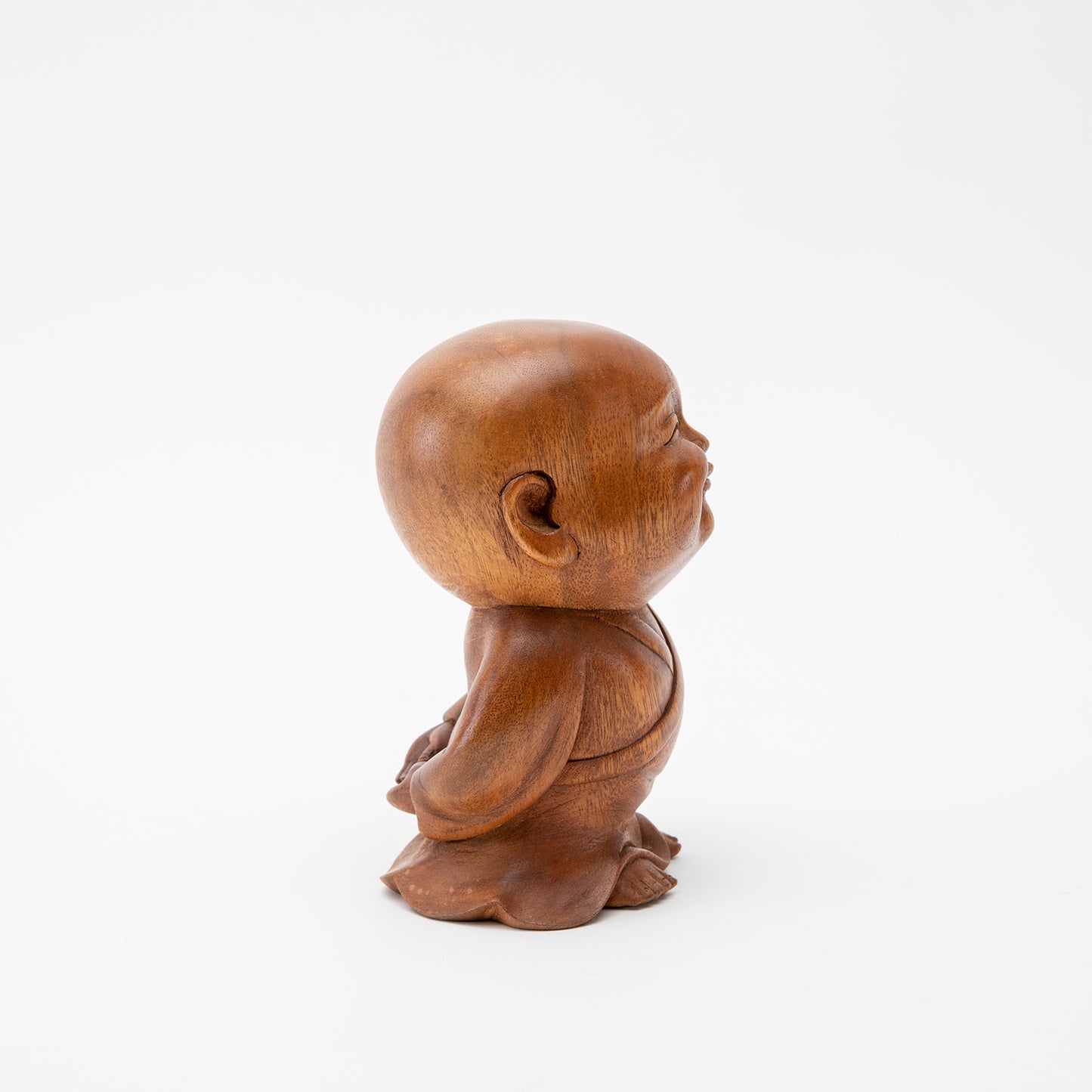 Wooden Happy Monk Statue