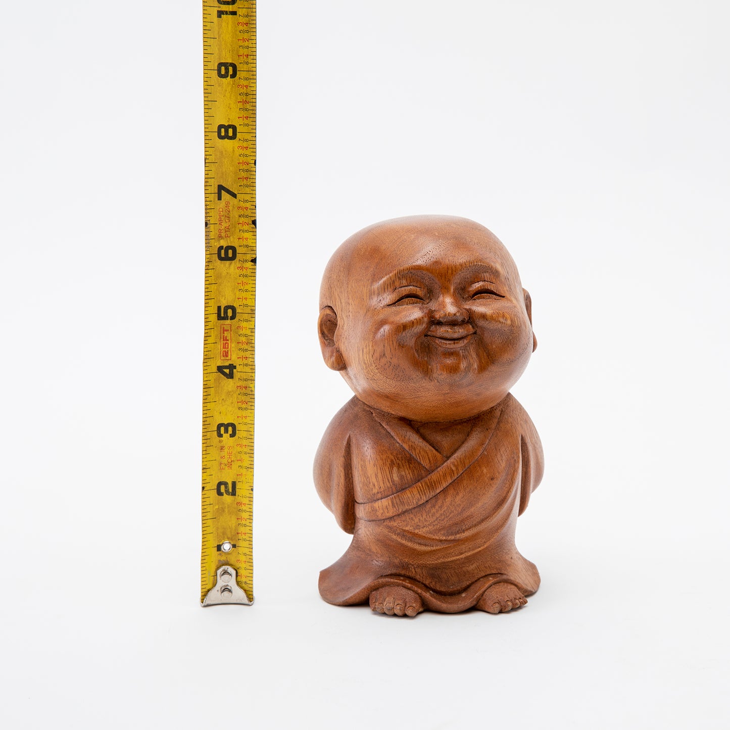 Wooden Happy Monk Statue