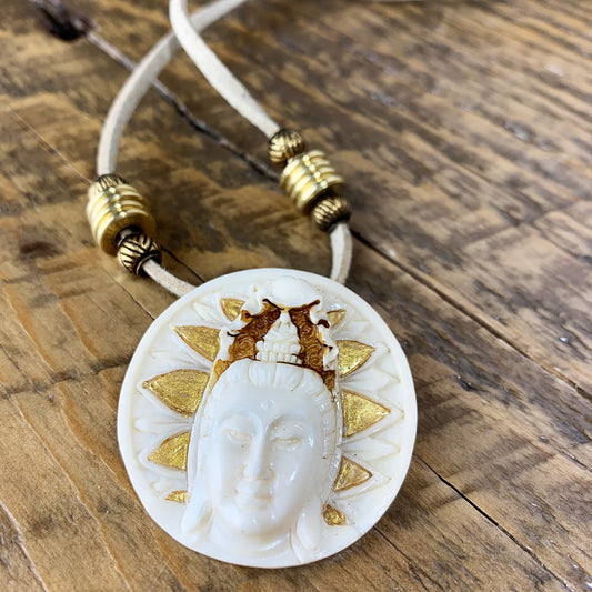 Kuan Yin with Aura Pendant Necklace