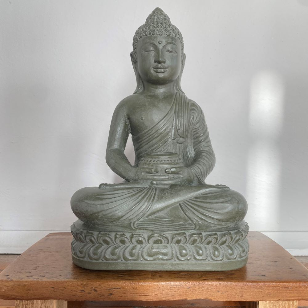 Buddha with Alms Bowl on Lotus Throne