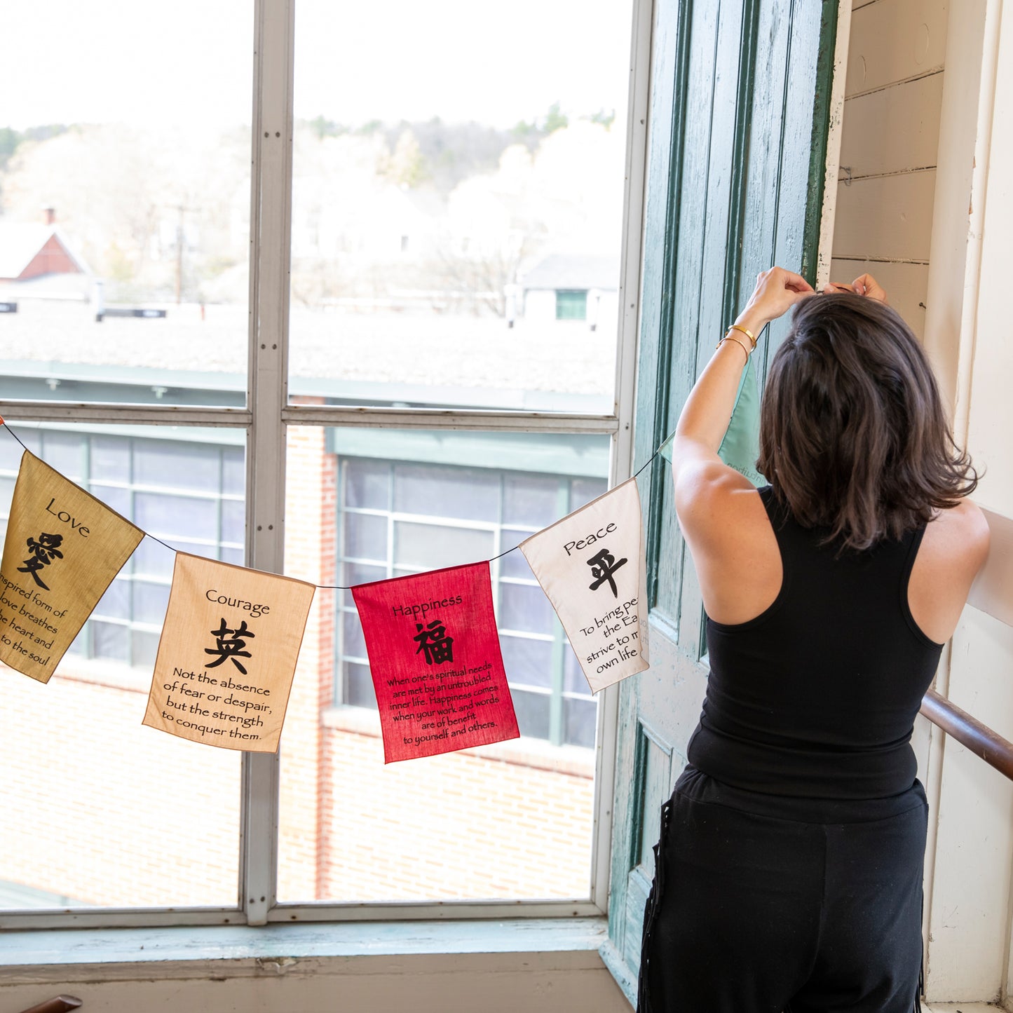 Large Prayer Flag in Soft Colors