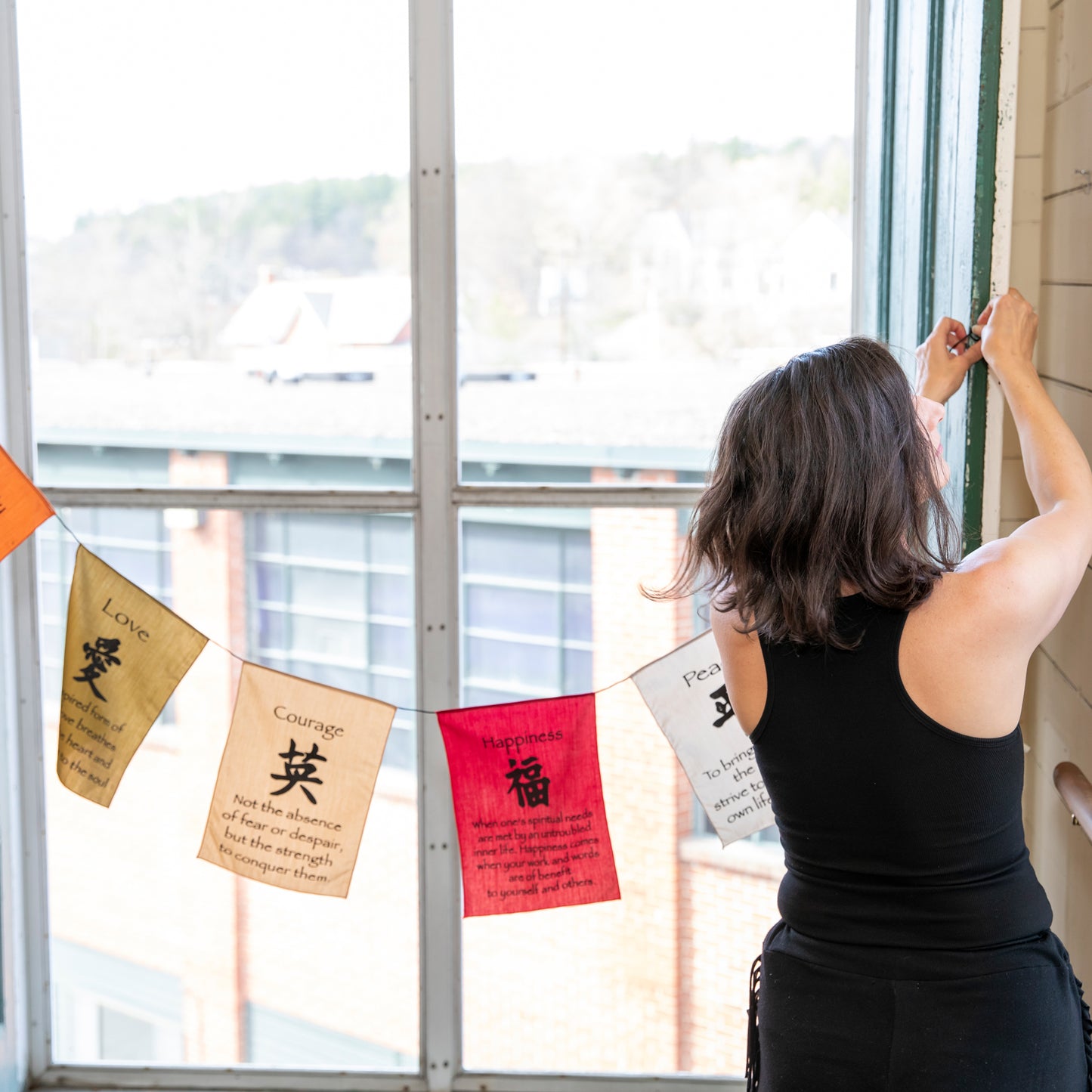 Large Prayer Flag in Soft Colors