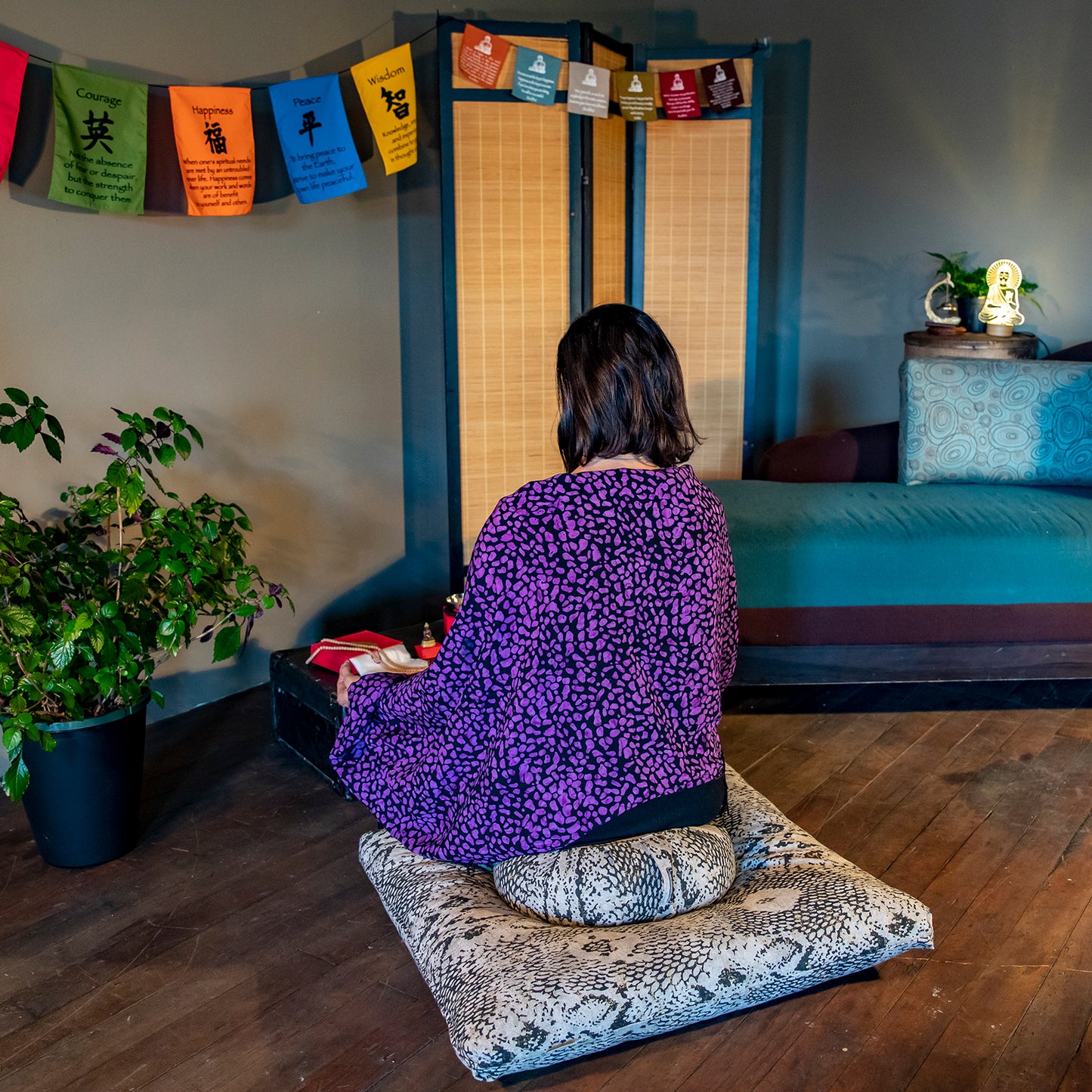 Pebbles on the Path Meditation Shawl