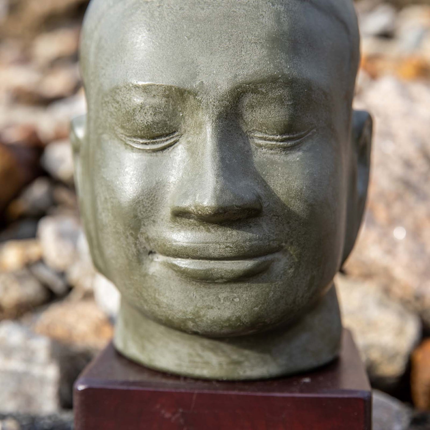 Cambodian Khmer Buddha Head Statue