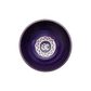 Inside view of the violet chakra (crown chakra) bowl on a white backdrop.
