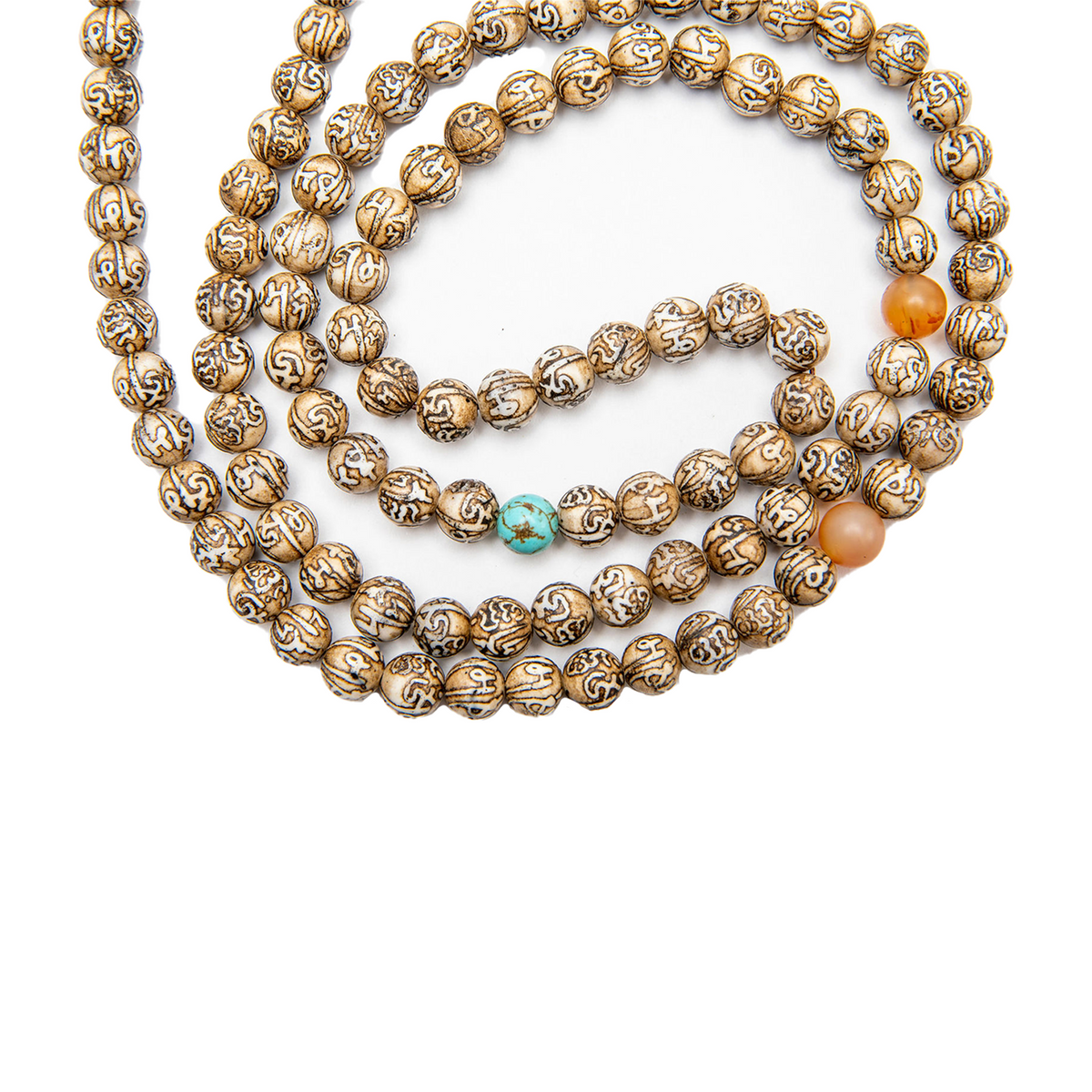 Shell Maala Hand Carved Shell Mala – DharmaCrafts