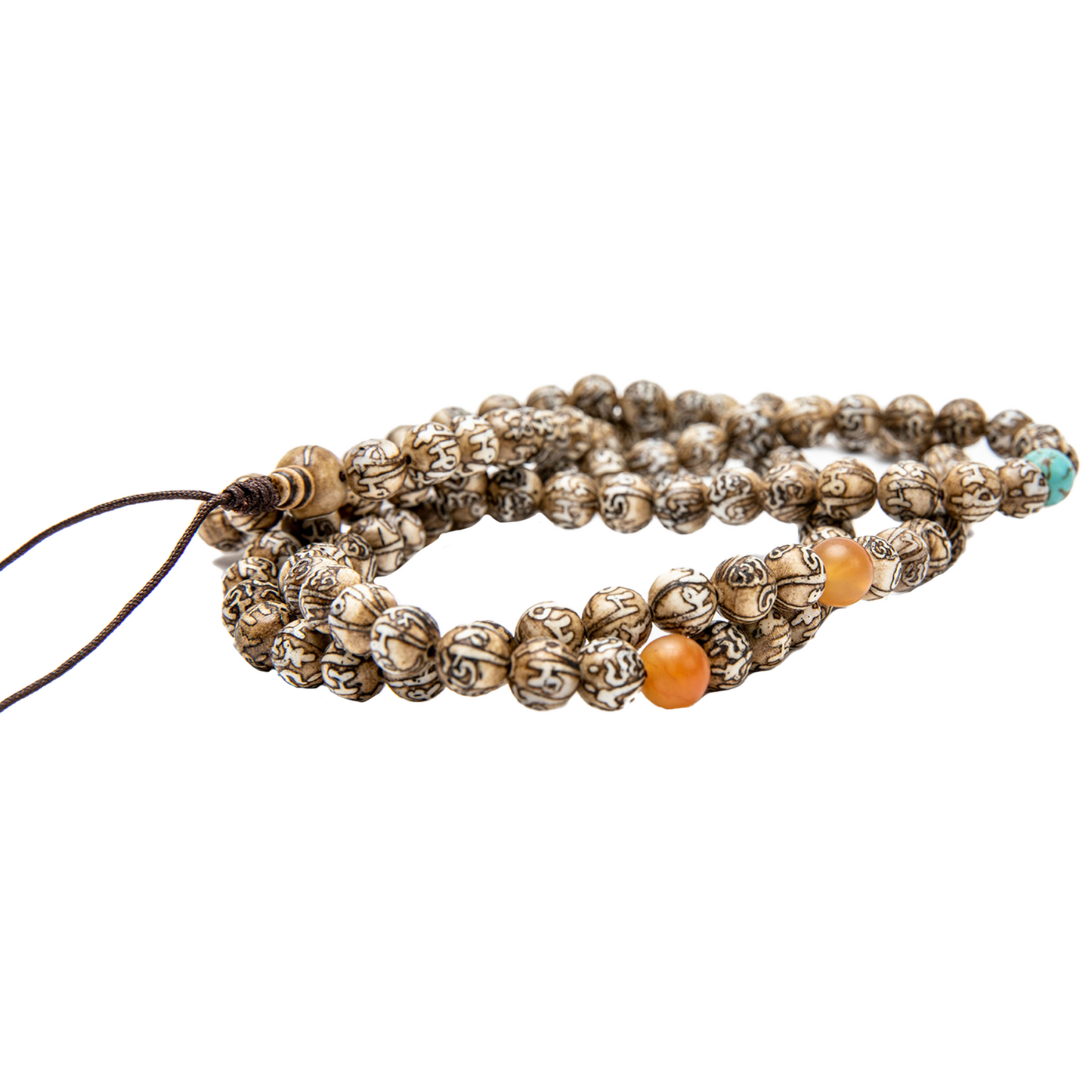 Shell Maala Hand Carved Shell Mala – DharmaCrafts