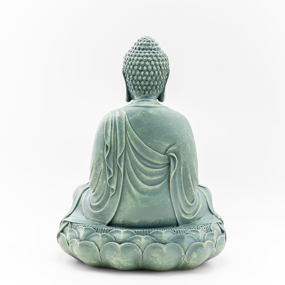 Buddha on Lotus Throne Statue, Green