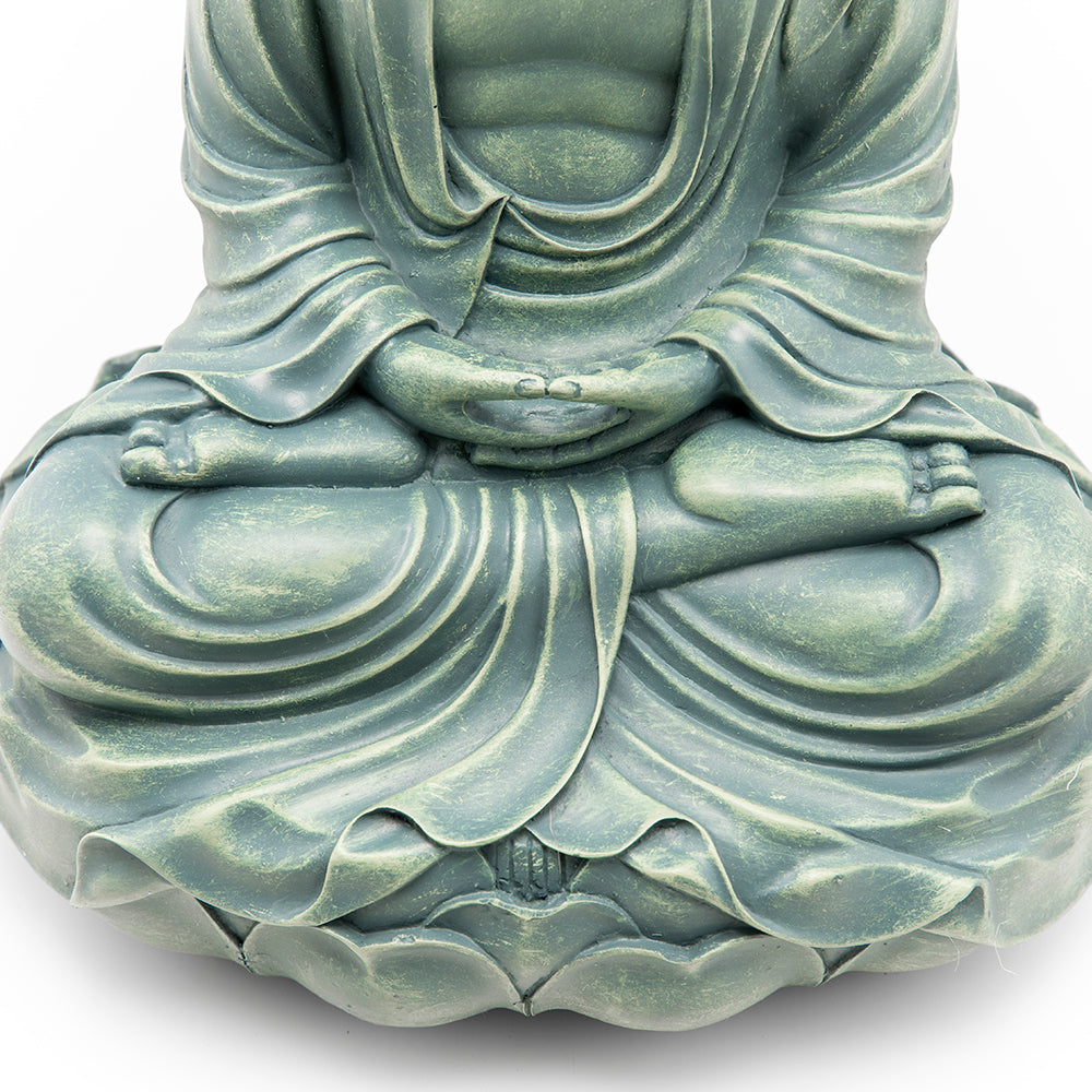 Buddha on Lotus Throne Statue, Green