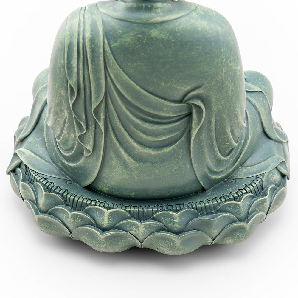 Buddha on Lotus Throne Statue, Green